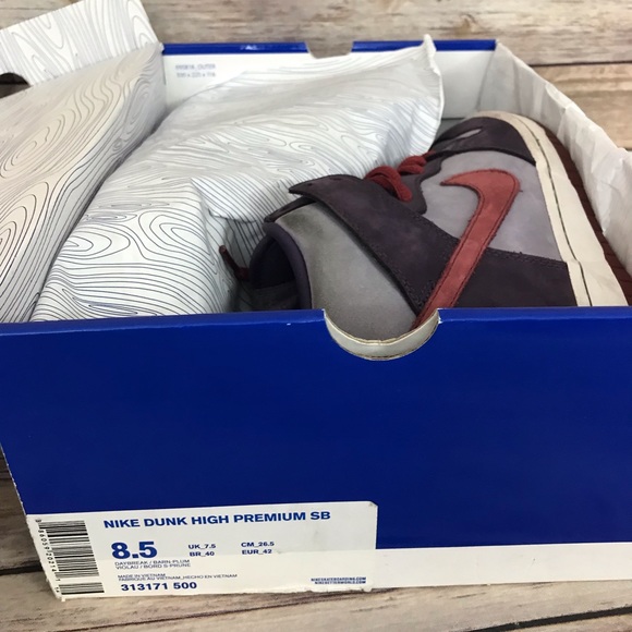 Nike SB Dunk High Plum Pruple Rare size 8.5 - Picture 7 of 8